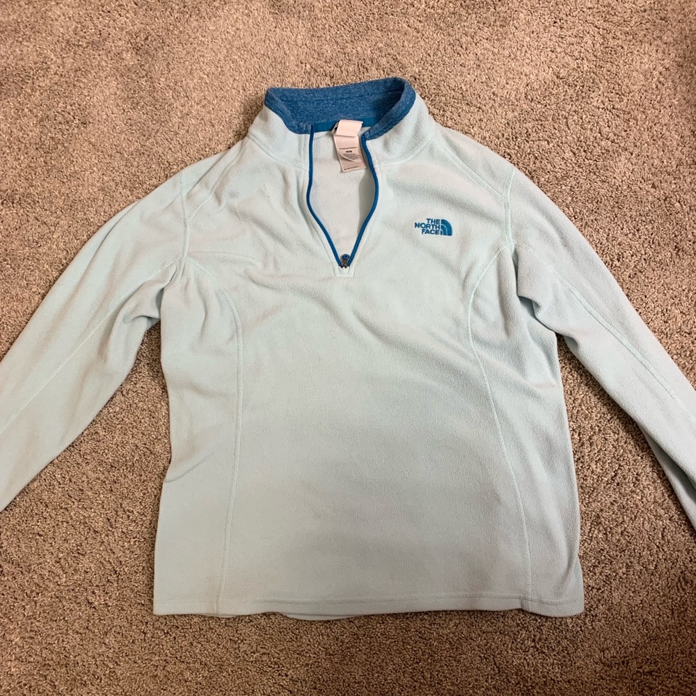 Baby Blue North Face Pullover Quarter zip